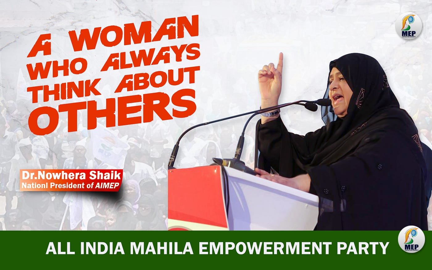 Dr. Nowhera Shaik: Transforming Telangana Politics with a Vision for Inclusive Progress in Hyderabad – Her decision to contest against Owaisi shows her determination for change and a new political direction Dr. Nowhera Shaik: Transforming Telangana Politics with a Vision for Inclusive Progress in Hyderabad – Her decision to contest against Owaisi shows her determination for change and a new political direction